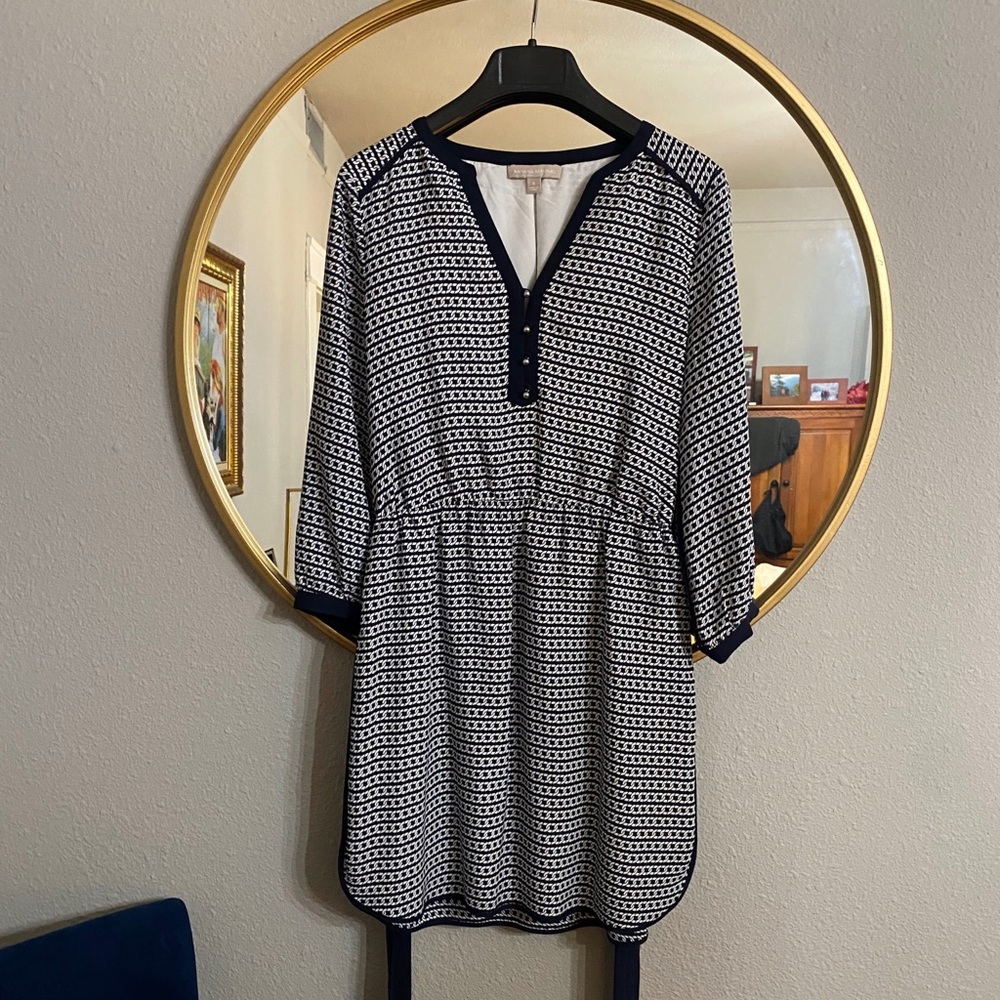 Banana Republic navy with chain detail dress.